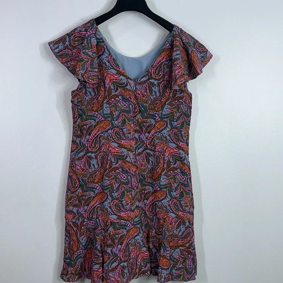J. Crew paisley print silk shift dress size 6 - Picture 3 of 6